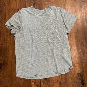 Marine Layer Tee Shirt Turquoise Striped XL
